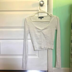 Love Tree Cropped Ribbed Long-Sleeve